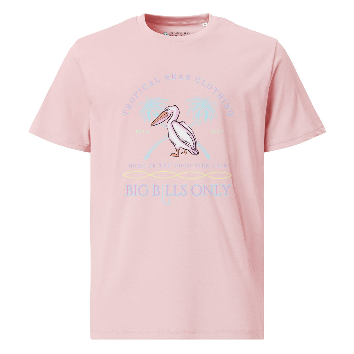 Mens Tropical Pelican Organic Cotton T Shirt