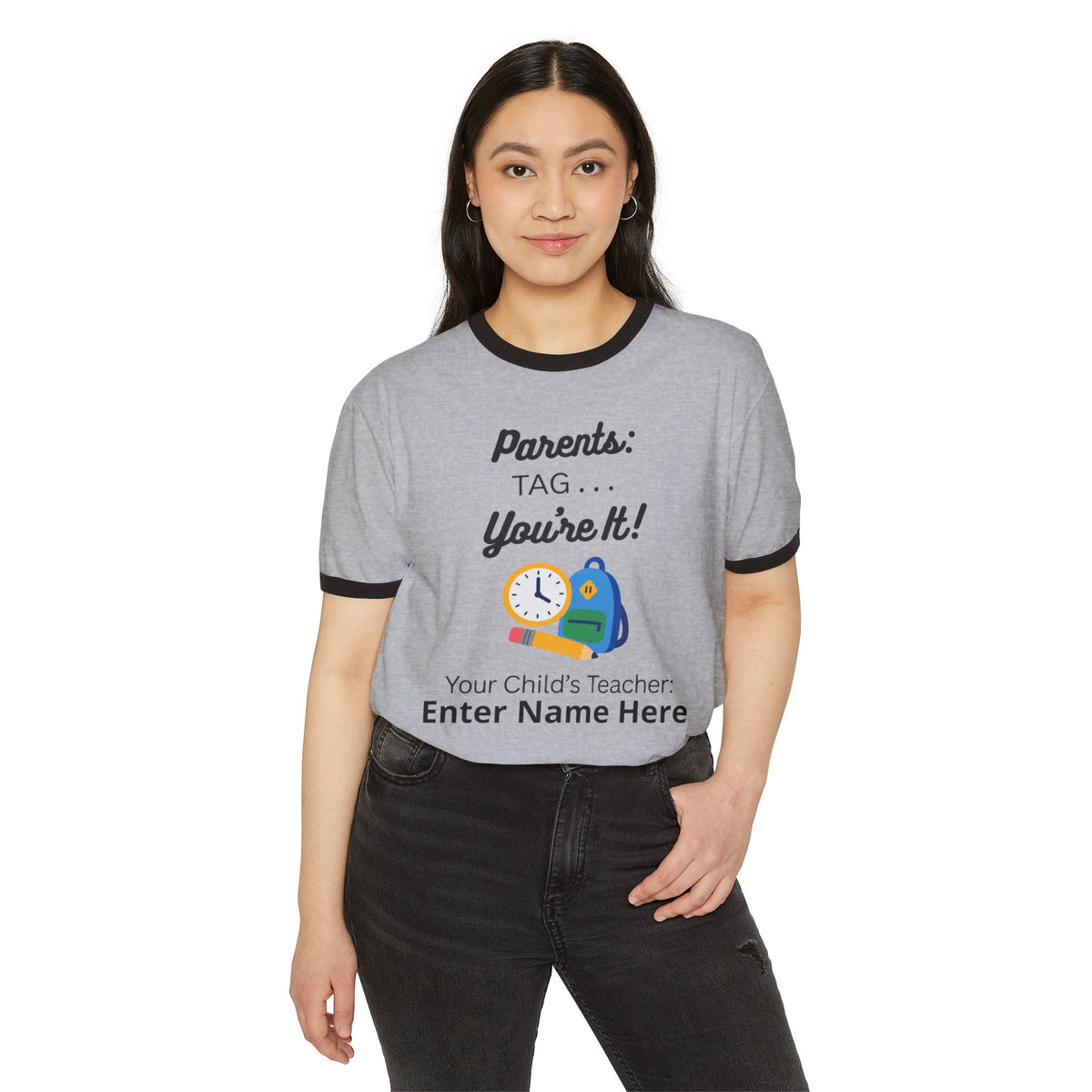 Teacher Unisex Cotton Ringer T-Shirt