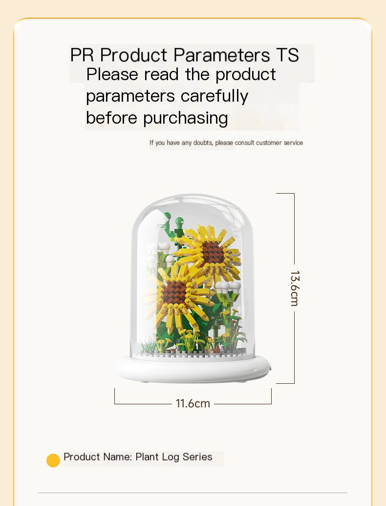 Eternal Flower Bouquet Sunflower Building Block Set