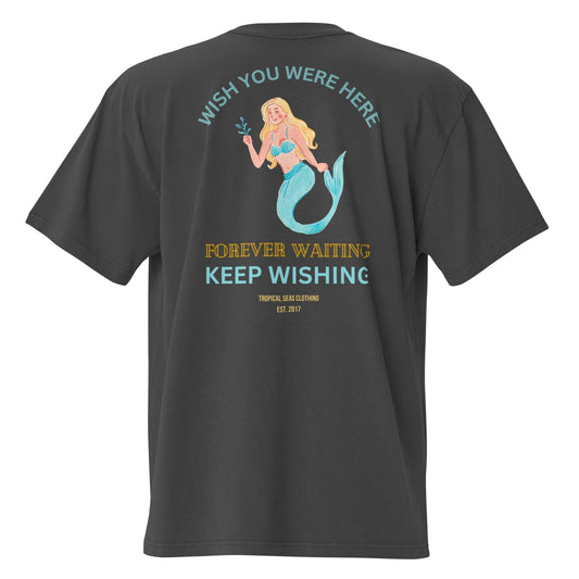 Oversized Waiting Mermaid Faded T Shirt