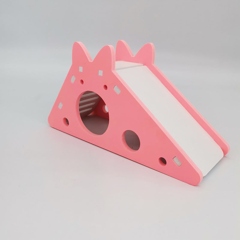 Wooden Slide House for Small Pets