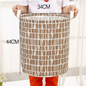 Large Capacity Cotton Linen Laundry Basket (1PC)