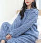 Winter Coral Velvet Pajama Set – Warm Pullover & Pants