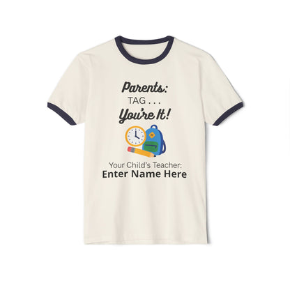 Teacher Unisex Cotton Ringer T-Shirt