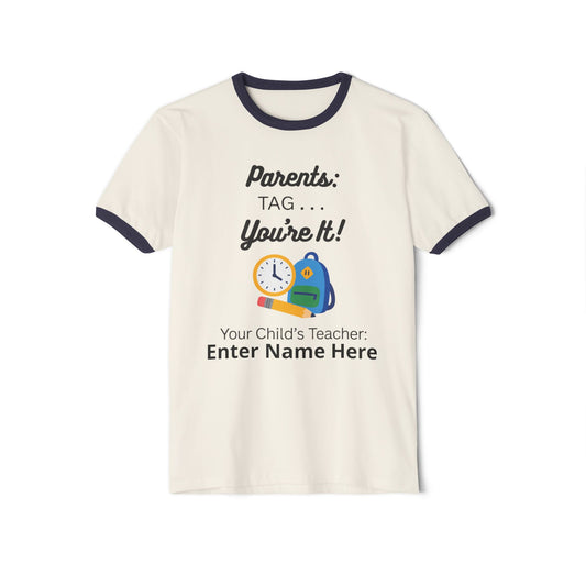Teacher Unisex Cotton Ringer T-Shirt