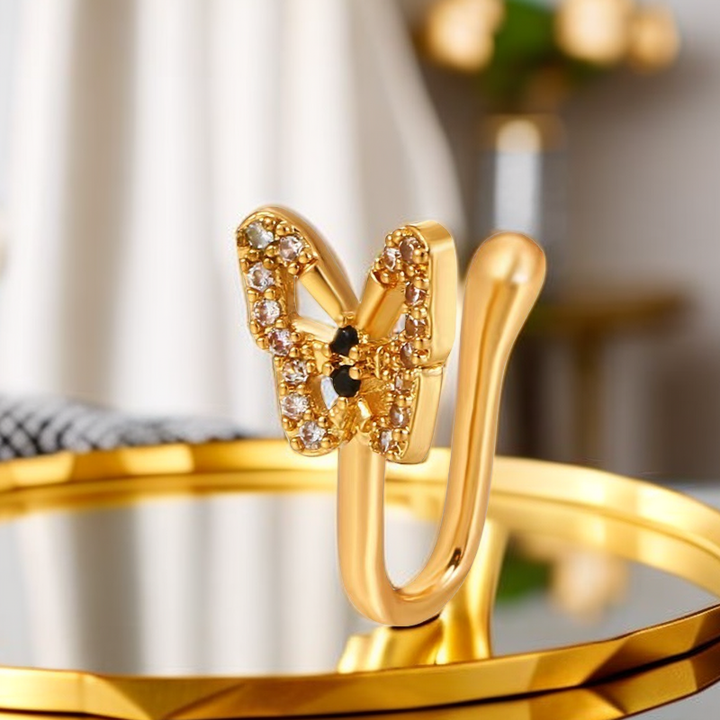 U-Shaped Butterfly Nose Ring
