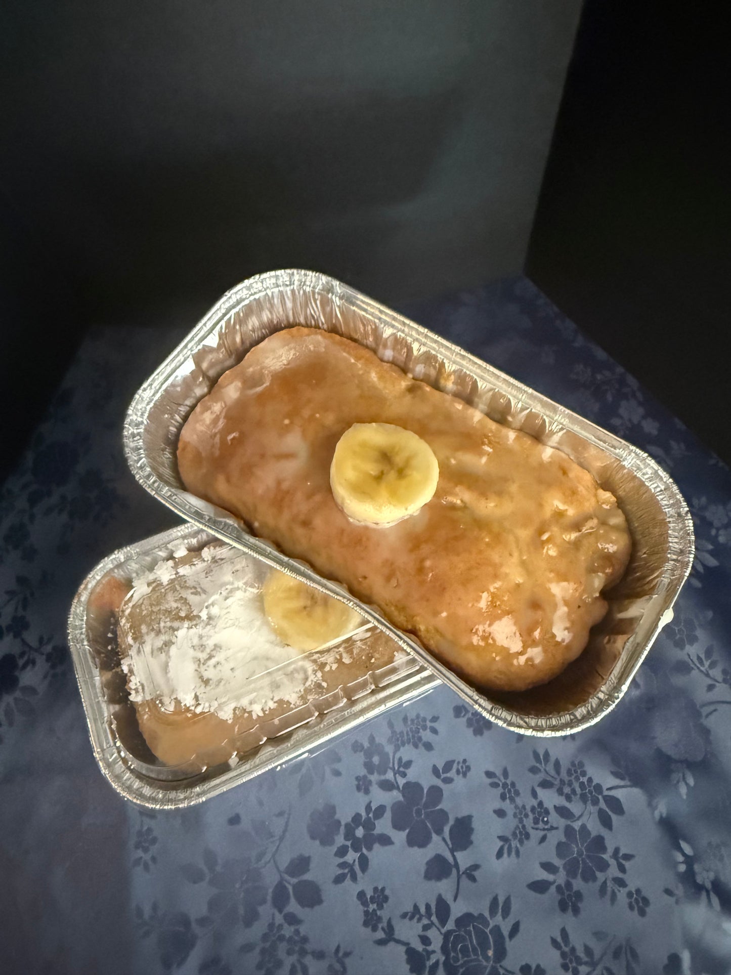 Mini Loaf Banana Cake - FROSTING: choose either powdered sugar or white chocolate ganache