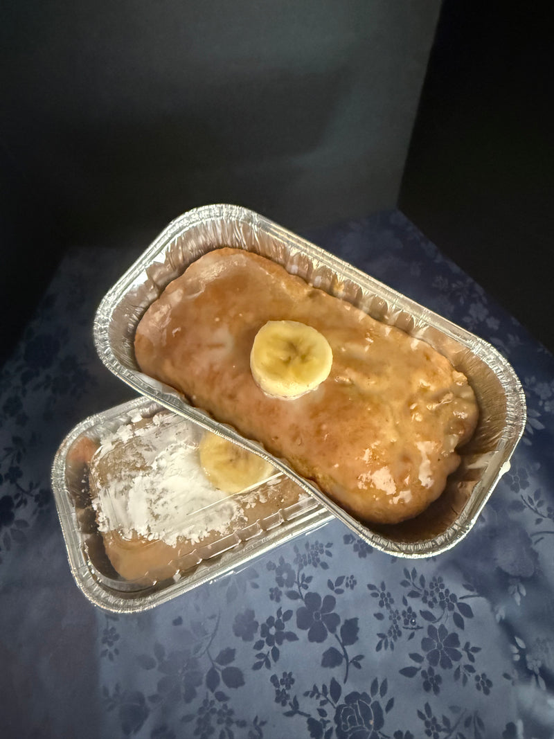 Mini Loaf Banana Cake - FROSTING: choose either powdered sugar or white chocolate ganache