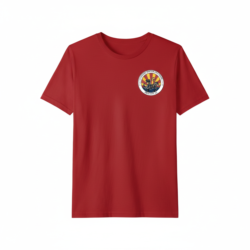 Red Youth Tee with Upper Left Logo